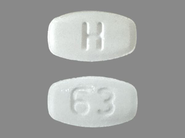 Pill H 63 White Rectangle is Aripiprazole