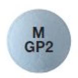 Pill M GP2 Blue Round is Glipizide Extended-Release