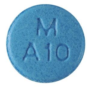 Amphetamine and dextroamphetamine 10 mg M A10