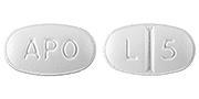 Pill APO L 5 White Oval is Levocetirizine Dihydrochloride