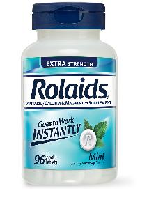 Pill R X is Rolaids Extra Strength (Mint) calcium carbonate 675 mg / magnesium hydroxide 135 mg