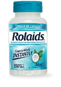 Rolaids regular strength (mint) calcium carbonate 550 mg / magnesium hydroxide 110 mg R