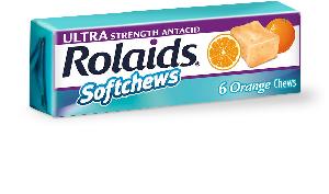 Rolaids ultra strength softchews (orange) calcium carbonate 1330 mg / magnesium hydroxide 235 mg medicine