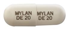 Dexmethylphenidate hydrochloride extended-release 20 mg MYLAN DE 20 MYLAN DE 20