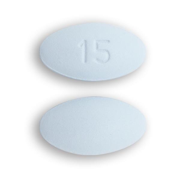 Pill 15 Blue Oval is Olanzapine