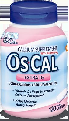 Os-cal extra d3 calcium 500 mg / vitamin D3 600 IU OS CAL
