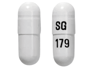 Pill SG 179 White Capsule/Oblong is Gabapentin