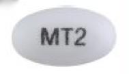 Pill MT2 White Elliptical/Oval is Tramadol Hydrochloride Extended-Release