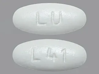 Pill LU L41 White Oval is Metformin Hydrochloride Extended-Release