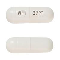 Pill WPI 3771 White Capsule-shape is Dutasteride and Tamsulosin Hydrochloride