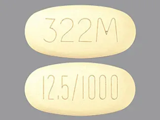 Alogliptin benzoate and metformin hydrochloride 12.5 mg / 1000 mg 322M 12.5/1000