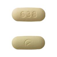 Pill Logo (Actavis) 638 Yellow Capsule-shape is Lamotrigine Extended-Release