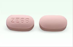 Pill ZE66 Pink Capsule/Oblong is Glipizide and Metformin Hydrochloride