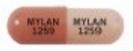 Pill MYLAN 1259 MYLAN 1259 Red Capsule/Oblong is Propafenone Hydrochloride Extended-Release