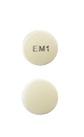 Pill EM1 Yellow Round is Oxybutynin Chloride Extended-Release