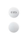 Pill EM3 Gray Round is Oxybutynin Chloride Extended-Release