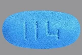 Pill 114 Blue Oval is Lacosamide