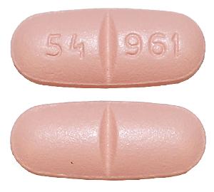 Pill 54 961 Pink Oval is Rufinamide