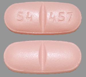 Pill 54 457 Pink Oval is Rufinamide