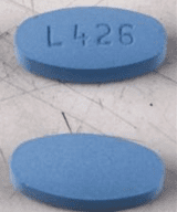 Pill L426 Blue Oval is Lacosamide