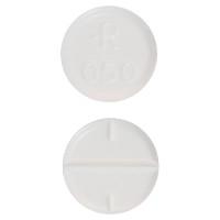 Pill R 050 White Round is Amphetamine and Dextroamphetamine