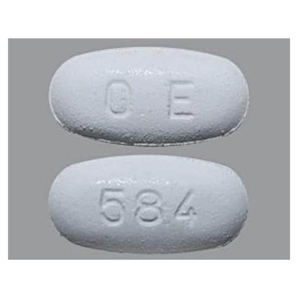 Pill OE 584 White Oval is Metformin Hydrochloride Extended-Release