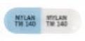 Pill MYLAN TM 140 MYLAN TM 140 Blue & White Capsule/Oblong is Temozolomide