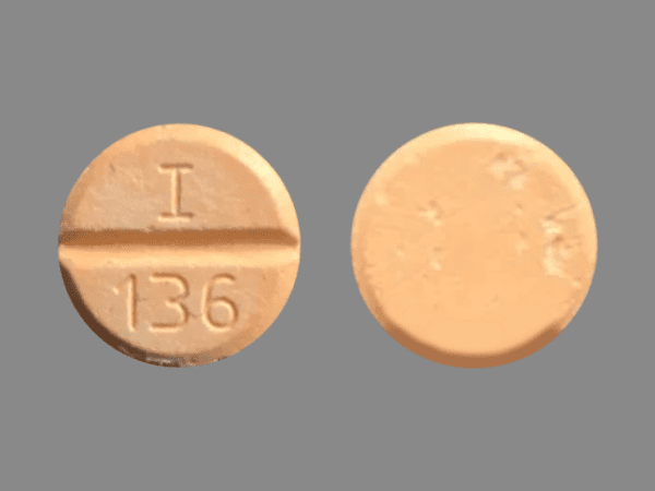 Pill I 136 Peach Round is Allopurinol