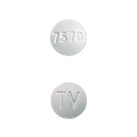 Pill TV 7570 White Round is Rosuvastatin Calcium