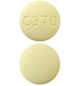 Pill C370 Yellow Round is Felodipine Extended-Release