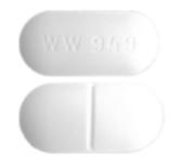 Pill WW 949 White Capsule/Oblong is Amoxicillin and Clavulanate Potassium