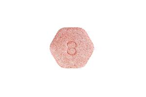 Pill 8 Pink Six-sided is Buprenorphine Hydrochloride and Naloxone Hydrochloride (Sublingual)