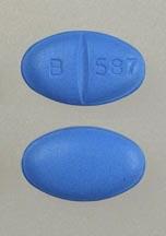 Pill B 587 Blue Oval is Ferrex 28