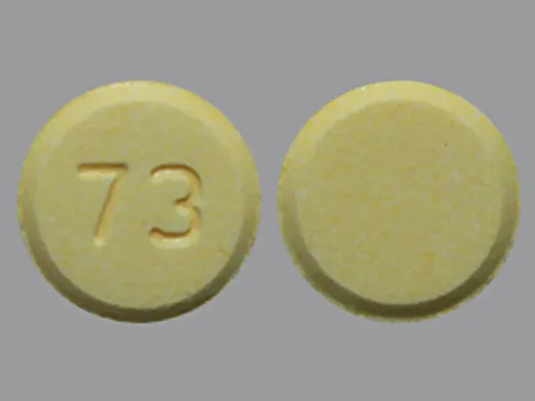 Pill 73 Yellow Round is Fluoxetine Hydrochloride