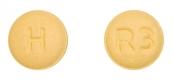 Pill H R3 Yellow Round is Rosuvastatin Calcium