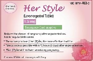 Pill 15 is Her Style levonorgestrel 1.5 mg