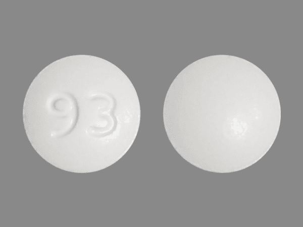 Pill 93 White Round is Dexmethylphenidate Hydrochloride