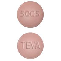 Piller TEVA 5005 är amlodipinbesylat, hydroklortiazid och olmesartan medoxomil 5 mg / 12,5 mg / 20 mg