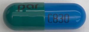 Pill par C830 Green Capsule-shape is Diltiazem Hydrochloride Extended-Release