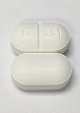 Acetaminophen and hydrocodone bitartrate 300 mg / 5 mg n 351