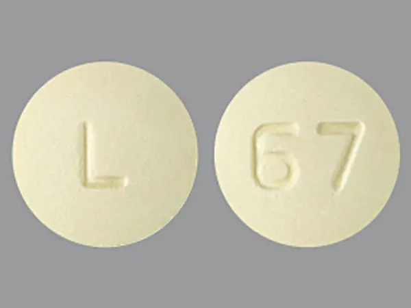 Pill L 67 Yellow Round is Nevirapine Extended-Release