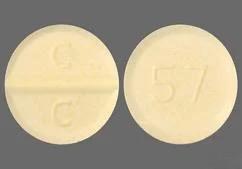 Pill C C 57 Yellow Round is Clozapine