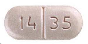 Pill LCI 14 35 Pink Capsule/Oblong is Metaxalone