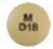 Pill M D18 Yellow Round is Methylphenidate Hydrochloride Extended-Release