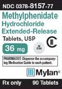 Methylphenidate hydrochloride extended-release 36 mg M D36