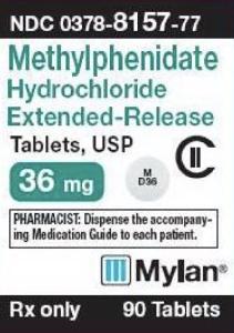 Methylphenidate hydrochloride extended-release 36 mg M D36