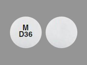 Pill M D36 White Round is Methylphenidate Hydrochloride Extended-Release