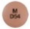 Pill M D54 Orange Round is Methylphenidate Hydrochloride Extended-Release
