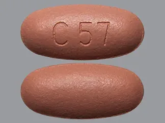 Pill C57 Red Oval is Amlodipine Besylate, Hydrochlorothiazide and Olmesartan Medoxomil