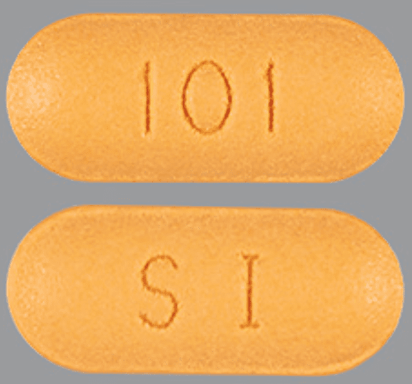 Pill SI 101 Beige Capsule/Oblong is Memantine Hydrochloride